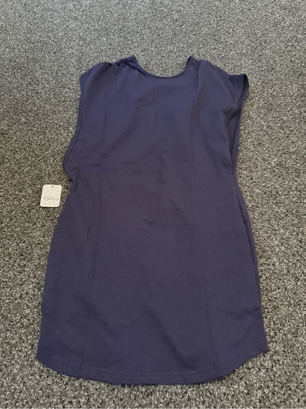 Free People Navy Sleeveless Mini Shift Dress